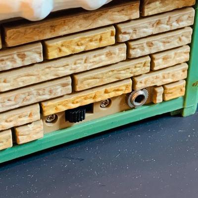 LOT 305: Enesco Santa's Work Musical Decoration with Cassettee Player and Origianl Box