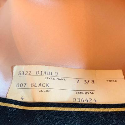 LOT308: Sheplers Stagecoach Black Diablo Style Westen Cowboy Hat with Box