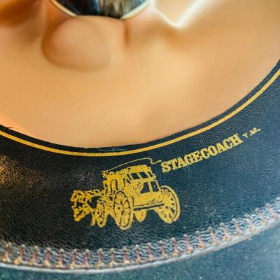 LOT308: Sheplers Stagecoach Black Diablo Style Westen Cowboy Hat with Box