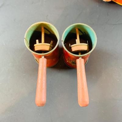 LOT 310: Vintage Tin Halloween and Other Noise Makers by Kirchof and Others