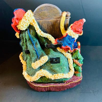 LOT 312: Collection of Holiday Home Decorations Including a Clock, Snow Globe and Fountian - All with Original Boxes