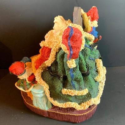 LOT 312: Collection of Holiday Home Decorations Including a Clock, Snow Globe and Fountian - All with Original Boxes