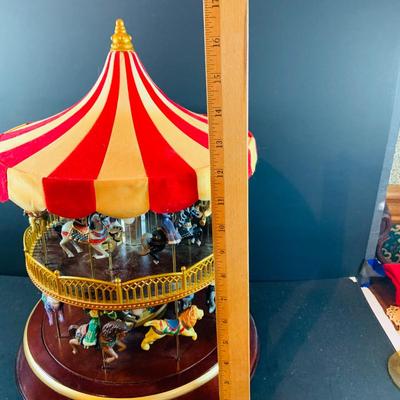 LOT 315: Mr Christmas Anitmated Musical Double Decker Carousel with Box
