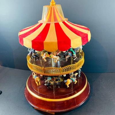 LOT 315: Mr Christmas Anitmated Musical Double Decker Carousel with Box