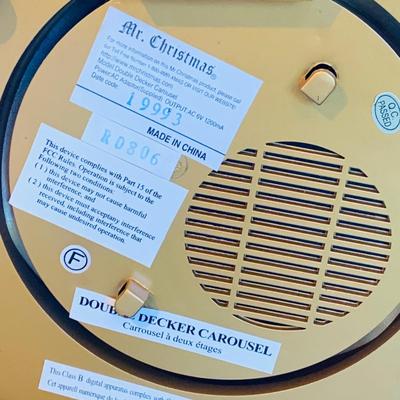 LOT 315: Mr Christmas Anitmated Musical Double Decker Carousel with Box