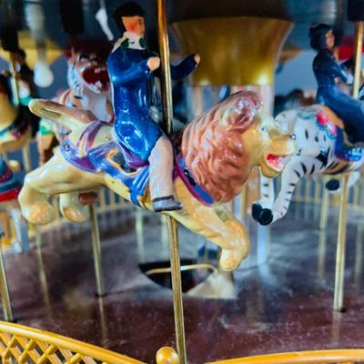 LOT 315: Mr Christmas Anitmated Musical Double Decker Carousel with Box