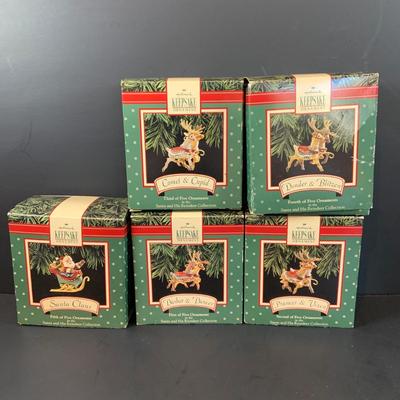 LOT 316: Hallmark Christmas Ornament Santa's Reindeer, Plush Rudolph and More