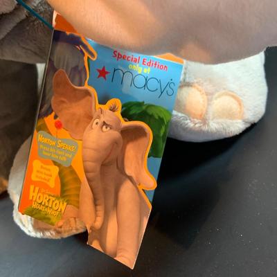 LOT 320: Dr. Seuss Collection Featuring 1957 Ed of Cat in the Hat with Dust Jacket, Two (2) Cat In the Hat and a Horton Plushes, and...