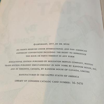 LOT 320: Dr. Seuss Collection Featuring 1957 Ed of Cat in the Hat with Dust Jacket, Two (2) Cat In the Hat and a Horton Plushes, and...