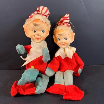 LOT 321: Collection of Vintage Holiday Elfs and Knee Huggers and a Vintage Fenwick the Elf Vinyl Album