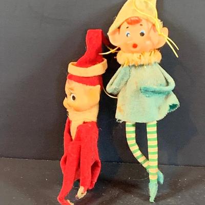 LOT 321: Collection of Vintage Holiday Elfs and Knee Huggers and a Vintage Fenwick the Elf Vinyl Album