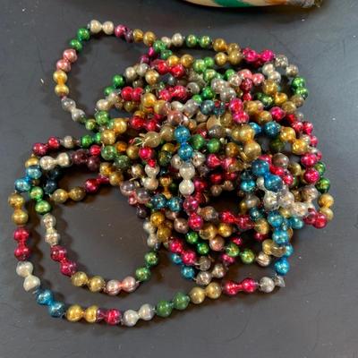 LOT 351: Vintage Collection of Vintage Christmas Glass Bulbs, Ornaments and Beads