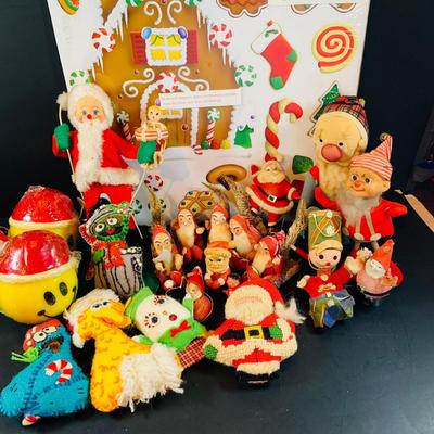 LOT352: A Varied Assortment of Vintage Holiday Ornament, Decorations and More