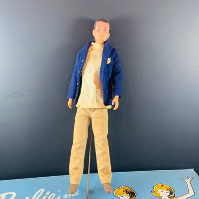 LOT 352: Barbie and Midge Doll Case with 1960's Barbie, Midge and Ken Doll and Ken Doll Uniform and Other Vintage Barbie Doll Cothes...