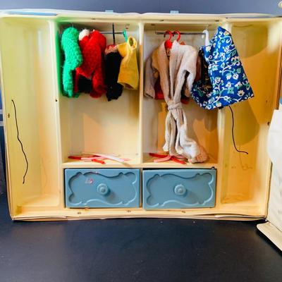 LOT 352: Barbie and Midge Doll Case with 1960's Barbie, Midge and Ken Doll and Ken Doll Uniform and Other Vintage Barbie Doll Cothes...