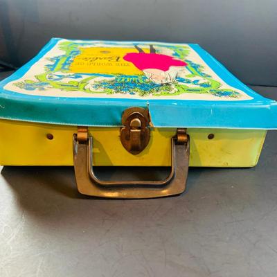 LOT 354: Vintage 1968 Vintage World of Barbie Doll Case with Cloth Dark Haired Barbie, Skediddle Doll, and Smaller Mattel Dolls
