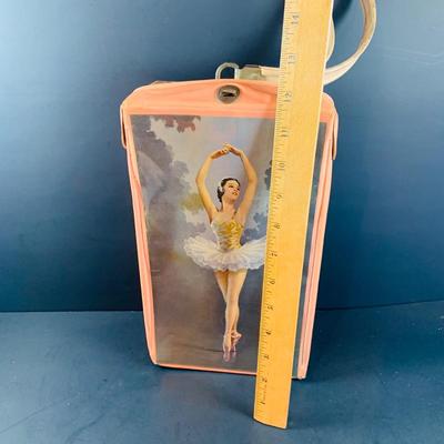 LOT 356: Pair of Vintage White Ice Skates Size 8 with Box and a Vintage Ballerina Ballet Slippers/Shoes Carrying Case