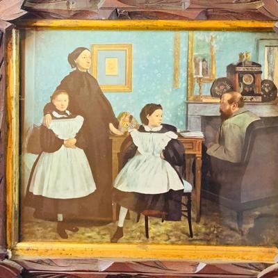 LOT 358: Vintage/Antique Wood Framed 19th Century Themed Wall Art