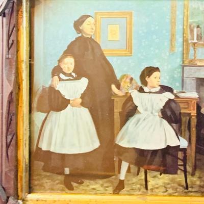 LOT 358: Vintage/Antique Wood Framed 19th Century Themed Wall Art