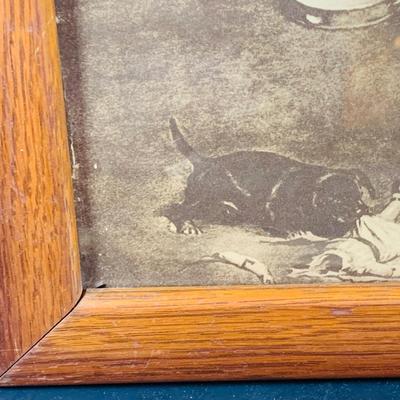 LOT 358: Vintage/Antique Wood Framed 19th Century Themed Wall Art