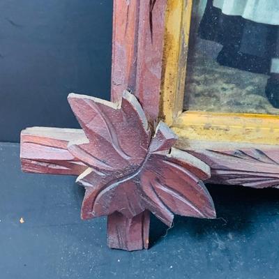 LOT 358: Vintage/Antique Wood Framed 19th Century Themed Wall Art