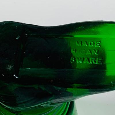 LOT 359: Colorful Art Glass Collection Including Glass Boots, Top Hat Small PItchers, Vases, Wheaton Ink Well