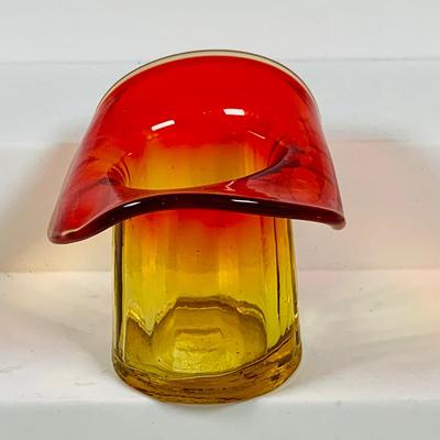 LOT 359: Colorful Art Glass Collection Including Glass Boots, Top Hat Small PItchers, Vases, Wheaton Ink Well