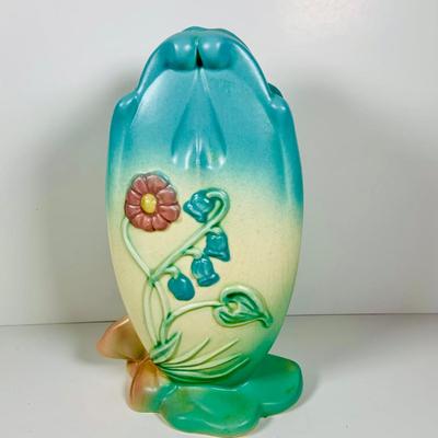 LOT 360: Beautiful Spring Collection Including Hull Floral Vase, Tear Drop Shaped Glass Plate with Painted Flowers, Hull Pitcher and...