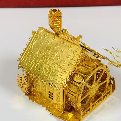 LOT 361: Danbury Mint Gold Christmas Ornaments - Some from the Collection, Others Dated