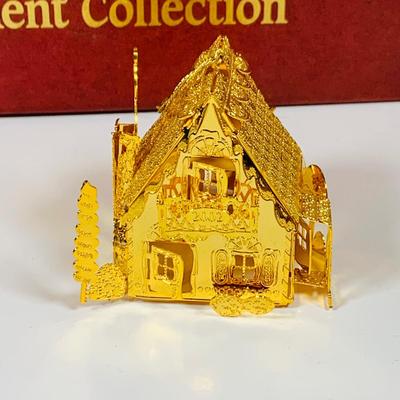 LOT 361: Danbury Mint Gold Christmas Ornaments - Some from the Collection, Others Dated