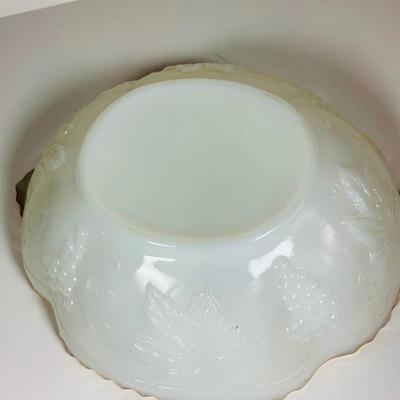 LOT 362: Assortment of Art Glass Pieces Including Ruby Red Glass Plate, Windsor Blue Carinval Glass Covered Dish, Gold Trimmed Milk Glass...