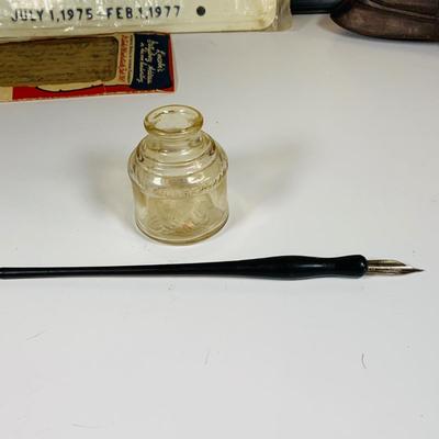 LOT 365: Collection of Patriotic Memorabilia Including Wooden Liberty Bell, Lincoln Paper Weight, Ink Well and Pen. and Much More