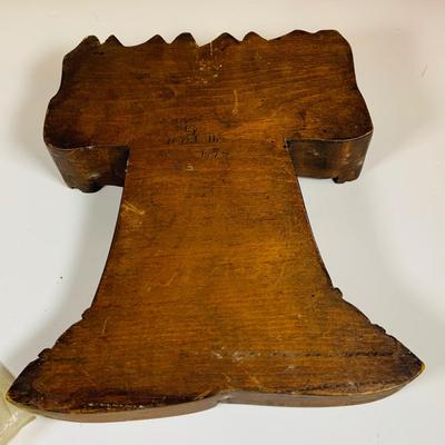 LOT 365: Collection of Patriotic Memorabilia Including Wooden Liberty Bell, Lincoln Paper Weight, Ink Well and Pen. and Much More