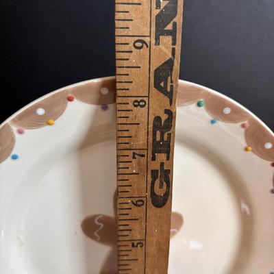 LOT 407: Hand Painted Le Gourmet Chef Gingerbread Man Plates (4), 2006 Hummel Ornament, Pfaltzgraff Winter Berry Platter, Ceramic Santa...