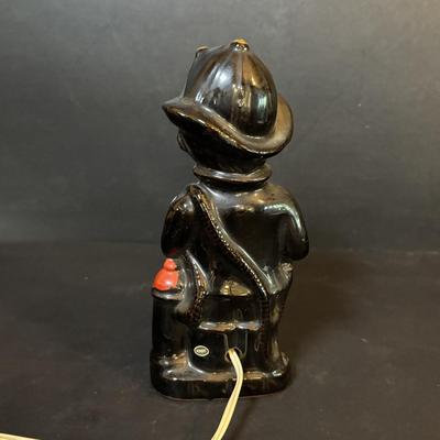 LOT 409: Vintage Hobo w/Lamp Post & Red-Light Nose Open Bar Light, Fireman w/Red-Light Nose, Novelty Shot Glasses, The...