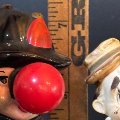 LOT 409: Vintage Hobo w/Lamp Post & Red-Light Nose Open Bar Light, Fireman w/Red-Light Nose, Novelty Shot Glasses, The...