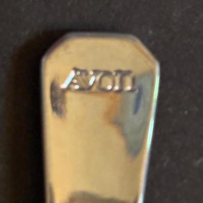 LOT 410: Vintage Brass Kitchen Utensils w/Hanging Rack, Brass Teapot, Spoon Holders & Spoons