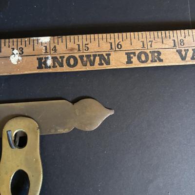 LOT 410: Vintage Brass Kitchen Utensils w/Hanging Rack, Brass Teapot, Spoon Holders & Spoons