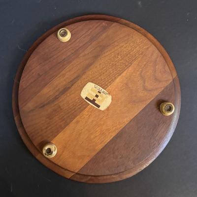 LOT 410: Vintage Brass Kitchen Utensils w/Hanging Rack, Brass Teapot, Spoon Holders & Spoons