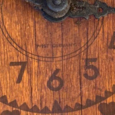 LOT 411: Mini Wall Clock Collection: Hummel West Germany, Wooden Sweethearts - West Germany, Linden Owl -Germany