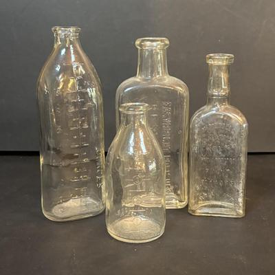 LOT 412: Vintage/Antique Bottles: McCormick, Hoods Sarsaparilla, Hires Household & More