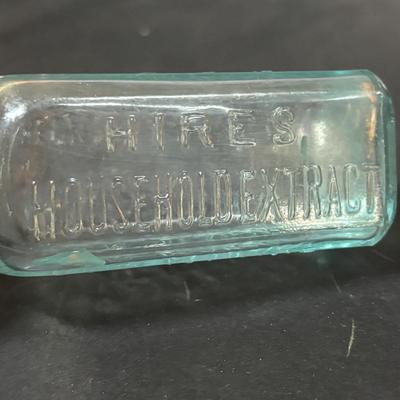 LOT 412: Vintage/Antique Bottles: McCormick, Hoods Sarsaparilla, Hires Household & More