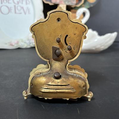 LOT 413: Goebel W. Germany White Swan ZV161 Candy Dish, Semca Travel Rhinestone Alarm Clock-Germany, Sheffield Clock-Germany, Lenox...