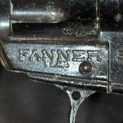 LOT 414: Vintage Toy Collection: Mattel Fanner Gun, Marx Toy Gun, 1953 Kaysam Latex Dog, Sweet Pea Doll, Tinker Toys & More