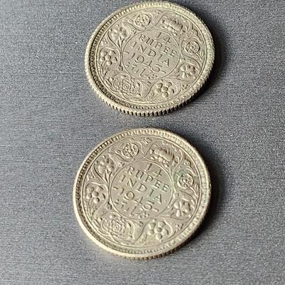 British India 1/4 rupee coins - 2