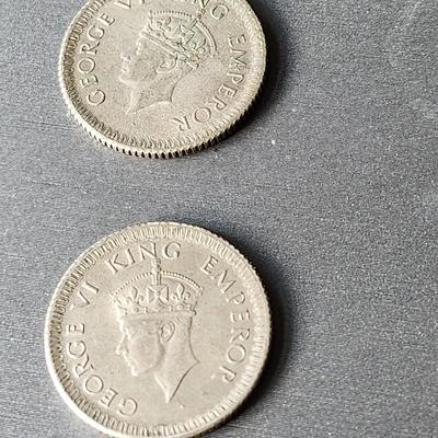British India 1/4 rupee coins - 2