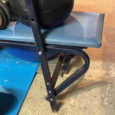 LOT 8B: Collection Of Weights, Weight Bench & Exercise Equipment