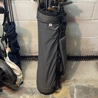 LOT 9B: Golfing Collection - Multiple Sets Of Clubs, Bags, Bag Boy Cart & More