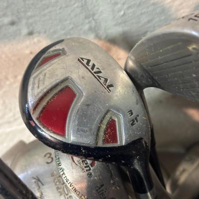 LOT 9B: Golfing Collection - Multiple Sets Of Clubs, Bags, Bag Boy Cart & More