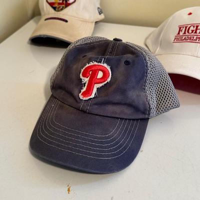 LOT 20D: Philadelphia Sports Baseball Caps - Eagles, Phillies, Flyers & 76ers